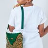 Crochet, multicolour sling purse