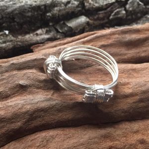 Elephant Knot Silver Rings by The Zuri Collection