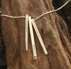 GPS Birthstone Bar Pendant Necklace by the Zuri Collection