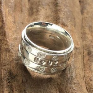 Ndoro Silver Spinner ring by The Zuri Collection