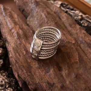 Handmade silver Ndoro twisted ring by the Zuri Collection