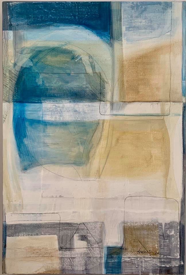 Returning to Move Forward Returning to Move Forward by Olly French - mixed media on canvas & paper