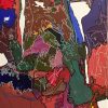 Abstract Land by Sherin Elbaroudi - acrylic and markers on canvas