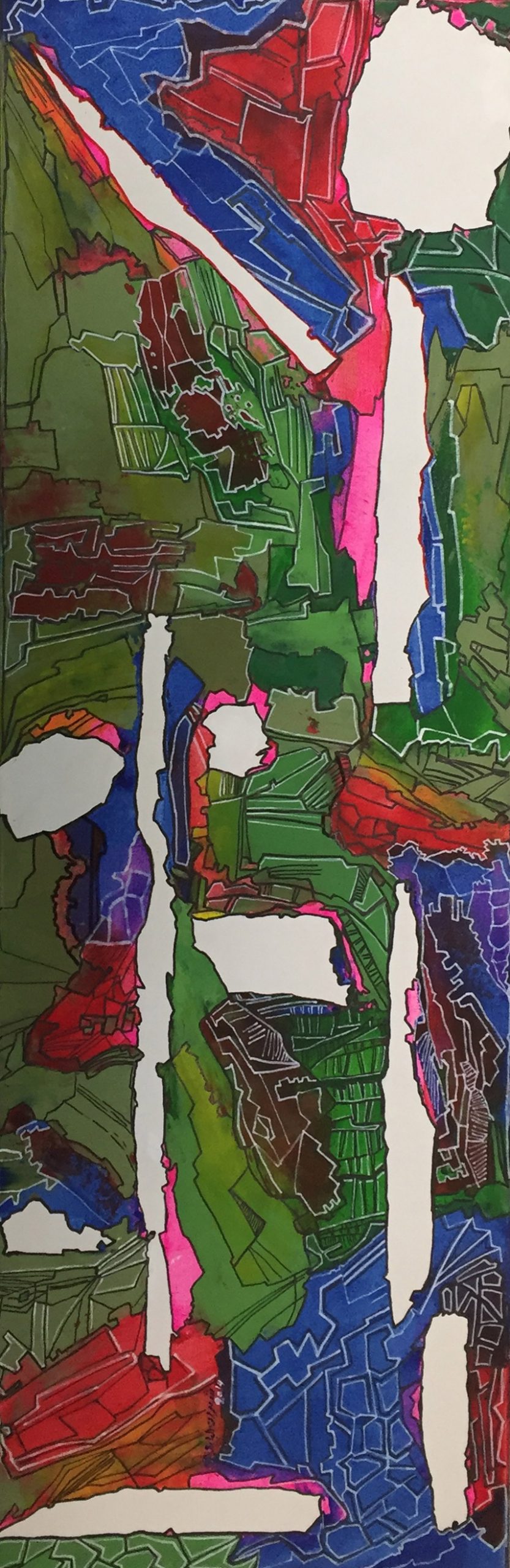 Abstract Abstract by Sherin Elbaroudi - acrylic on canvas